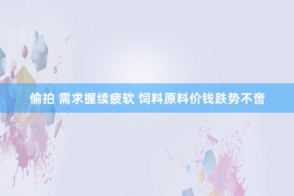 偷拍 需求握续疲软 饲料原料价钱跌势不啻