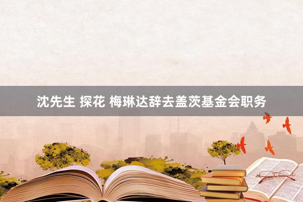 沈先生 探花 梅琳达辞去盖茨基金会职务